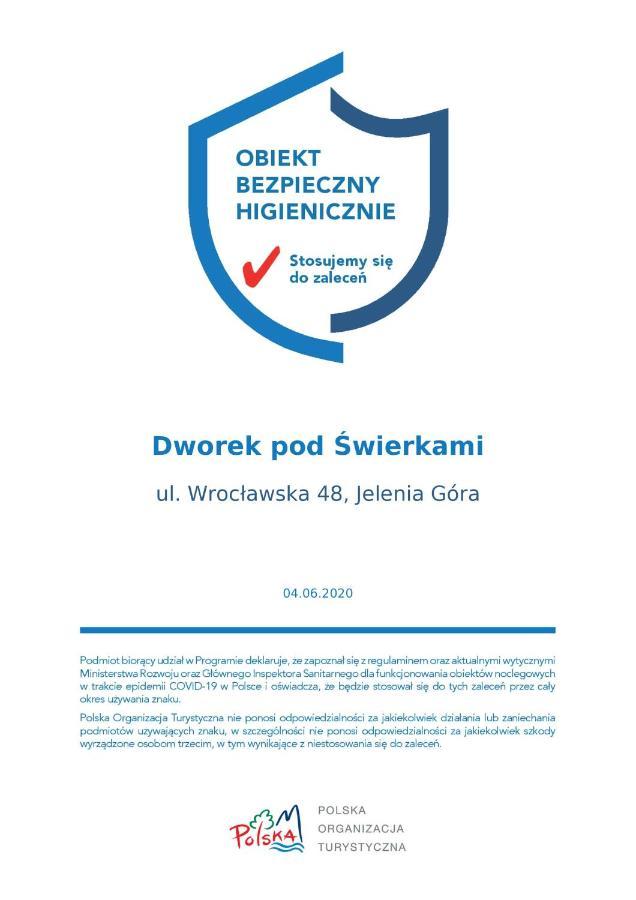 Dworek Pod Swierkami Jelenia Góra Exterior foto
